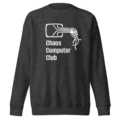 Image of the Premium Chaos Computer Club Sweatshirt (unisex) Charcoal Heather / M.