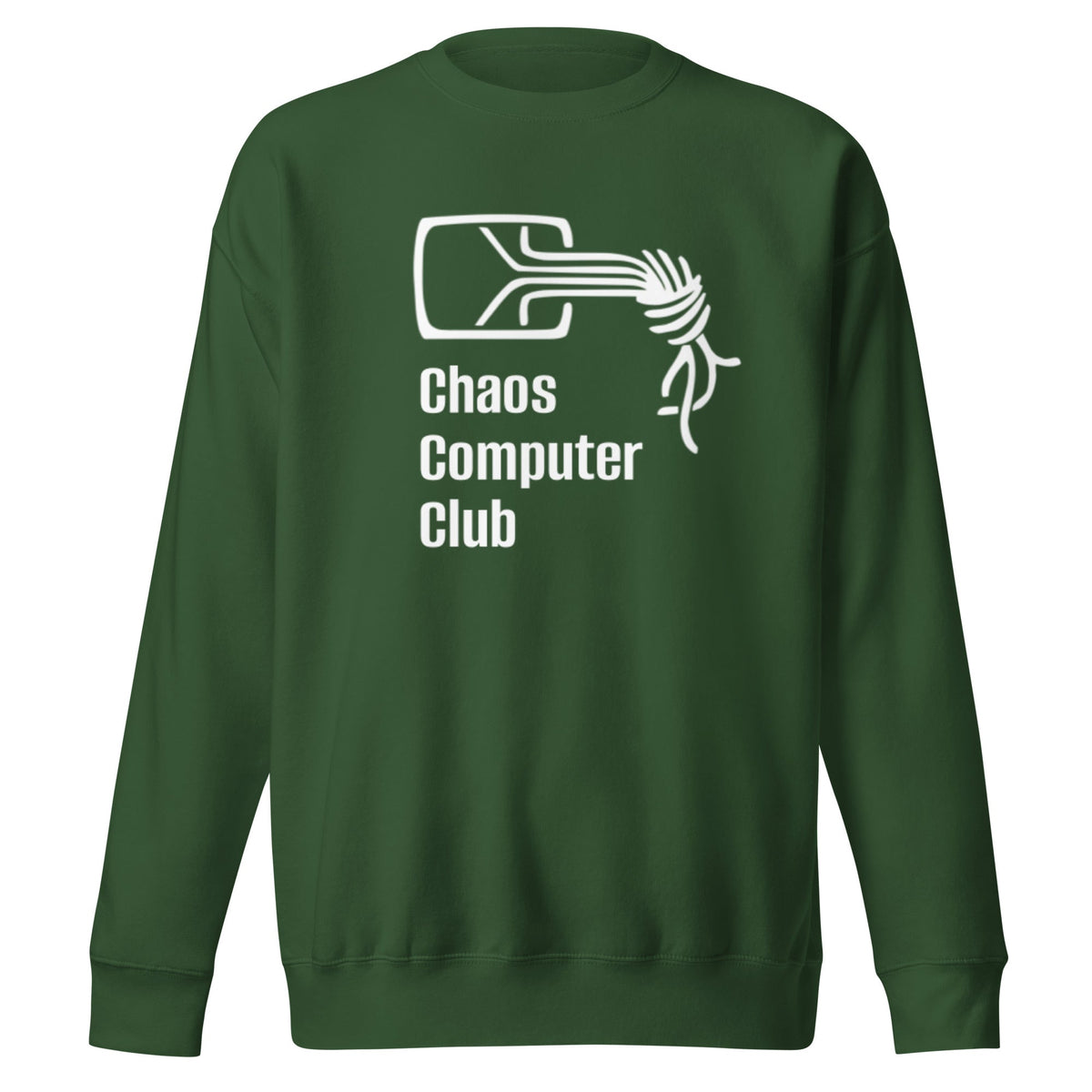 Image of the Premium Chaos Computer Club Sweatshirt (unisex) Forest Green / M.