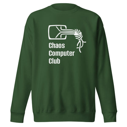 Image of the Premium Chaos Computer Club Sweatshirt (unisex) Forest Green / M.