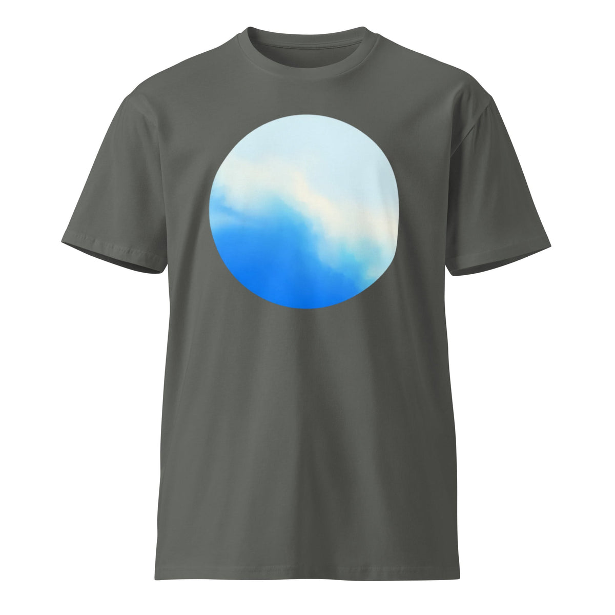 Product mockup photo of the Premium ChatGPT Advanced Voice Mode Artwork T Shirt (unisex) Charcoal / M.