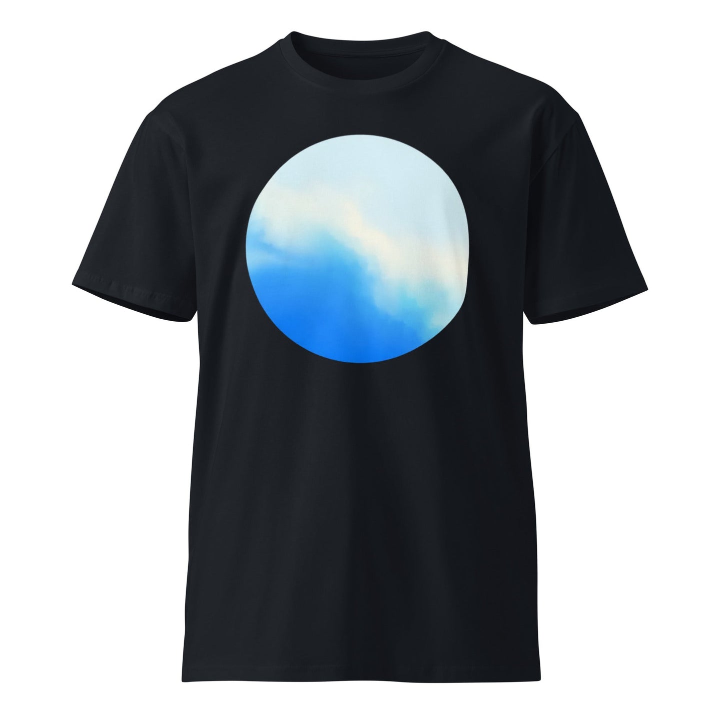Product mockup photo of the Premium ChatGPT Advanced Voice Mode Artwork T Shirt (unisex) Navy / M.