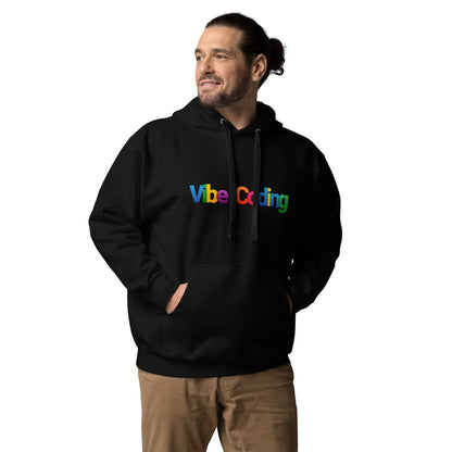 Image of the Premium Colorful Vibe Coding Hoodie (unisex).