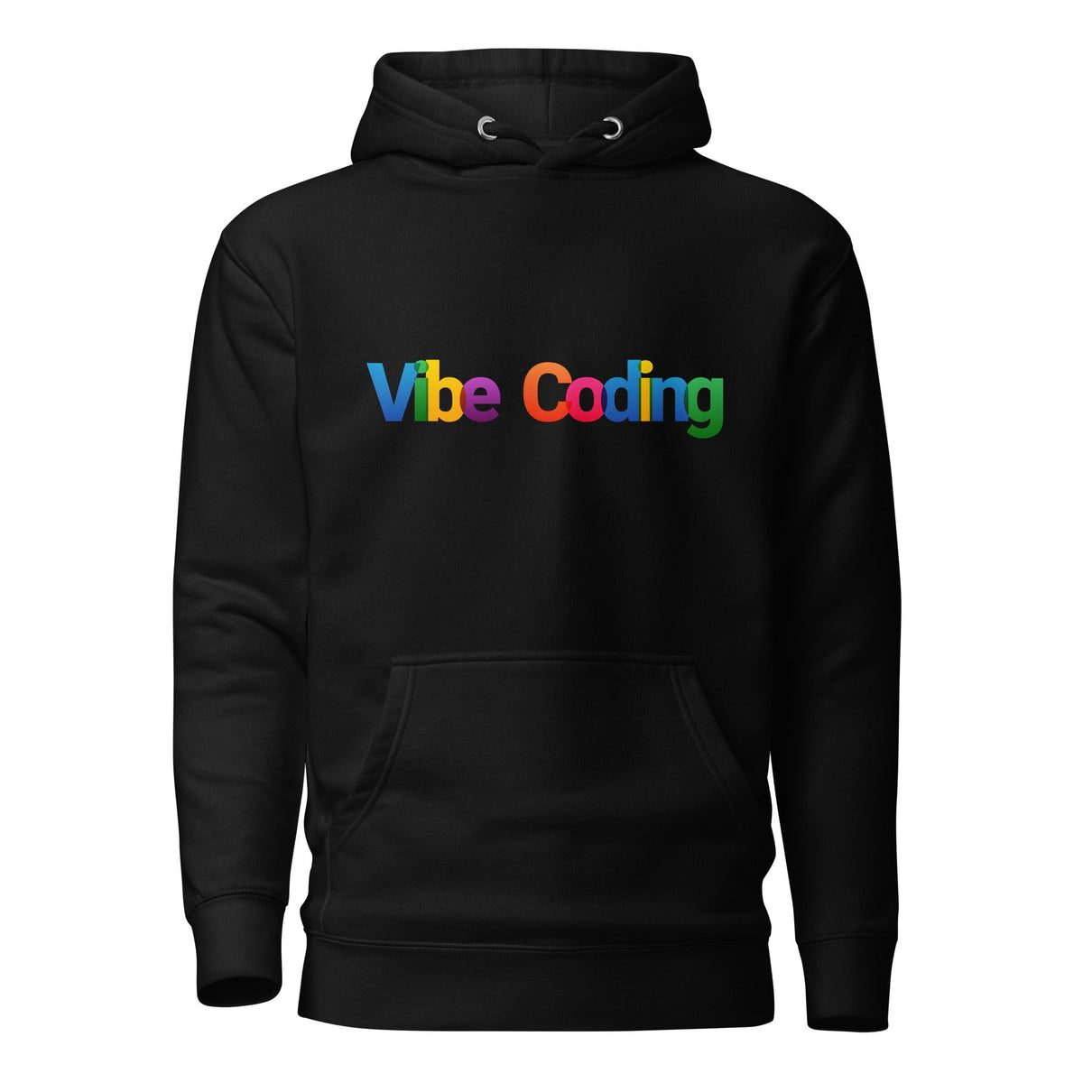 Image of the Premium Colorful Vibe Coding Hoodie (unisex) Black / M.