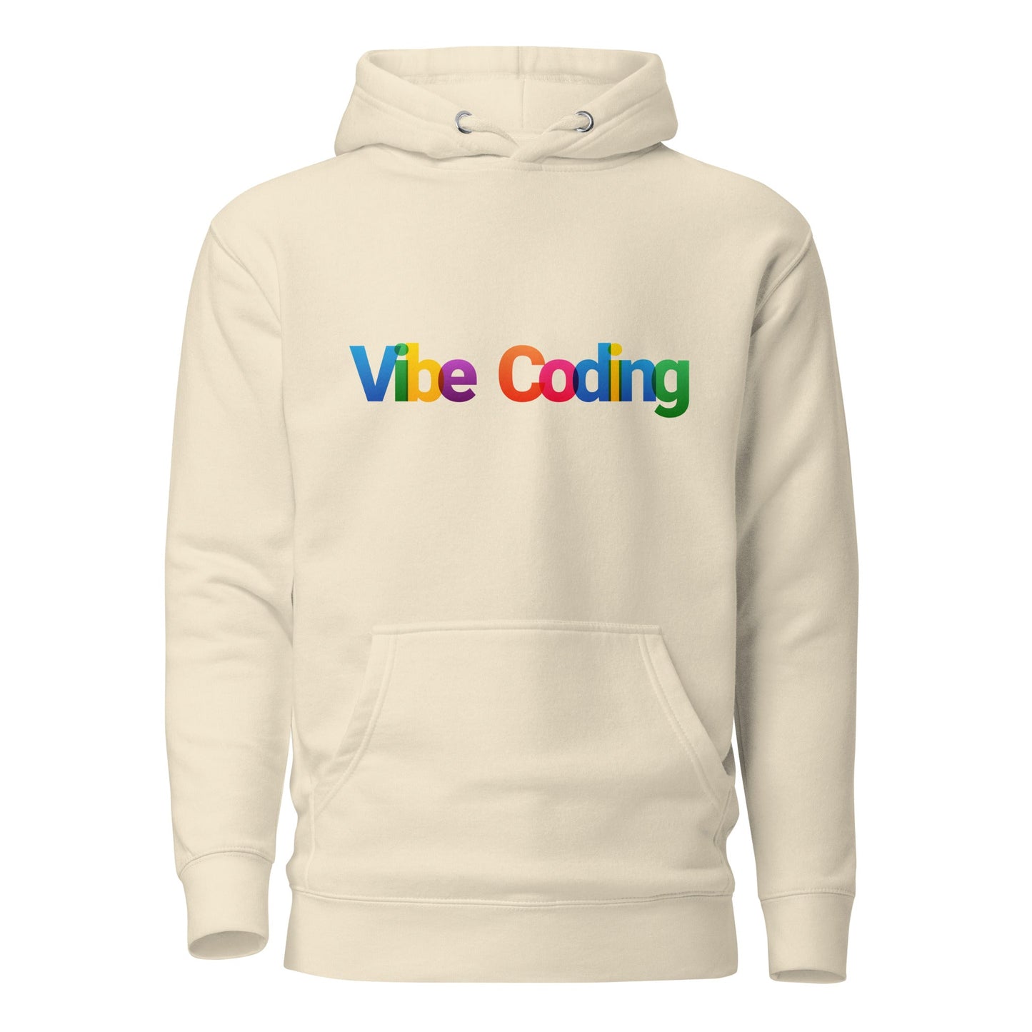 Image of the Premium Colorful Vibe Coding Hoodie (unisex) Bone / M.