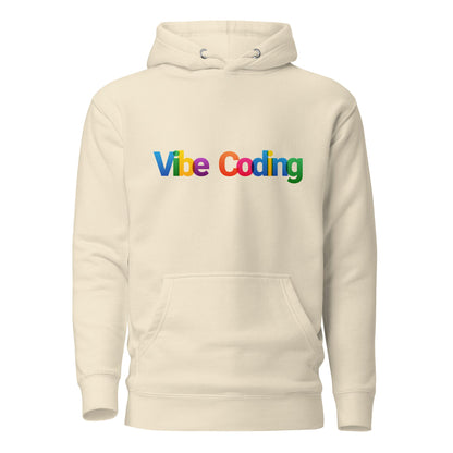 Image of the Premium Colorful Vibe Coding Hoodie (unisex) Bone / M.