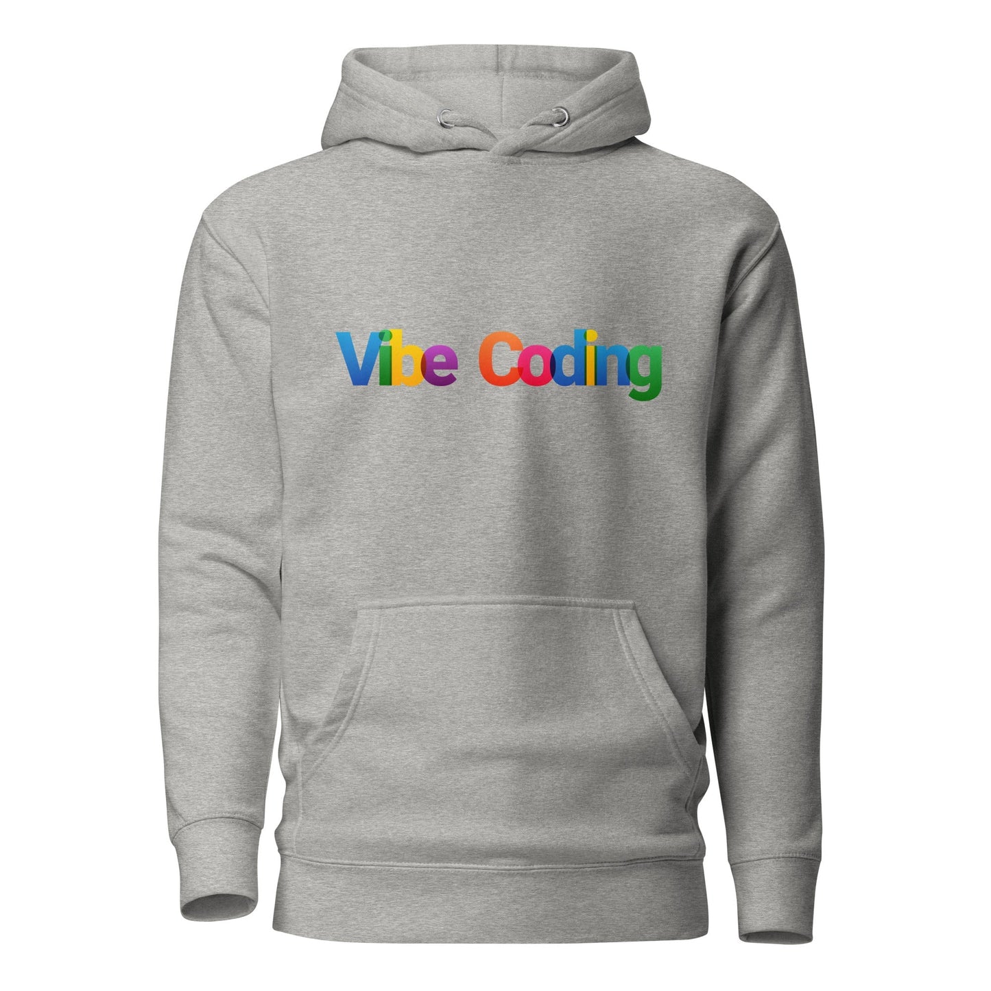 Image of the Premium Colorful Vibe Coding Hoodie (unisex) Carbon Grey / M.