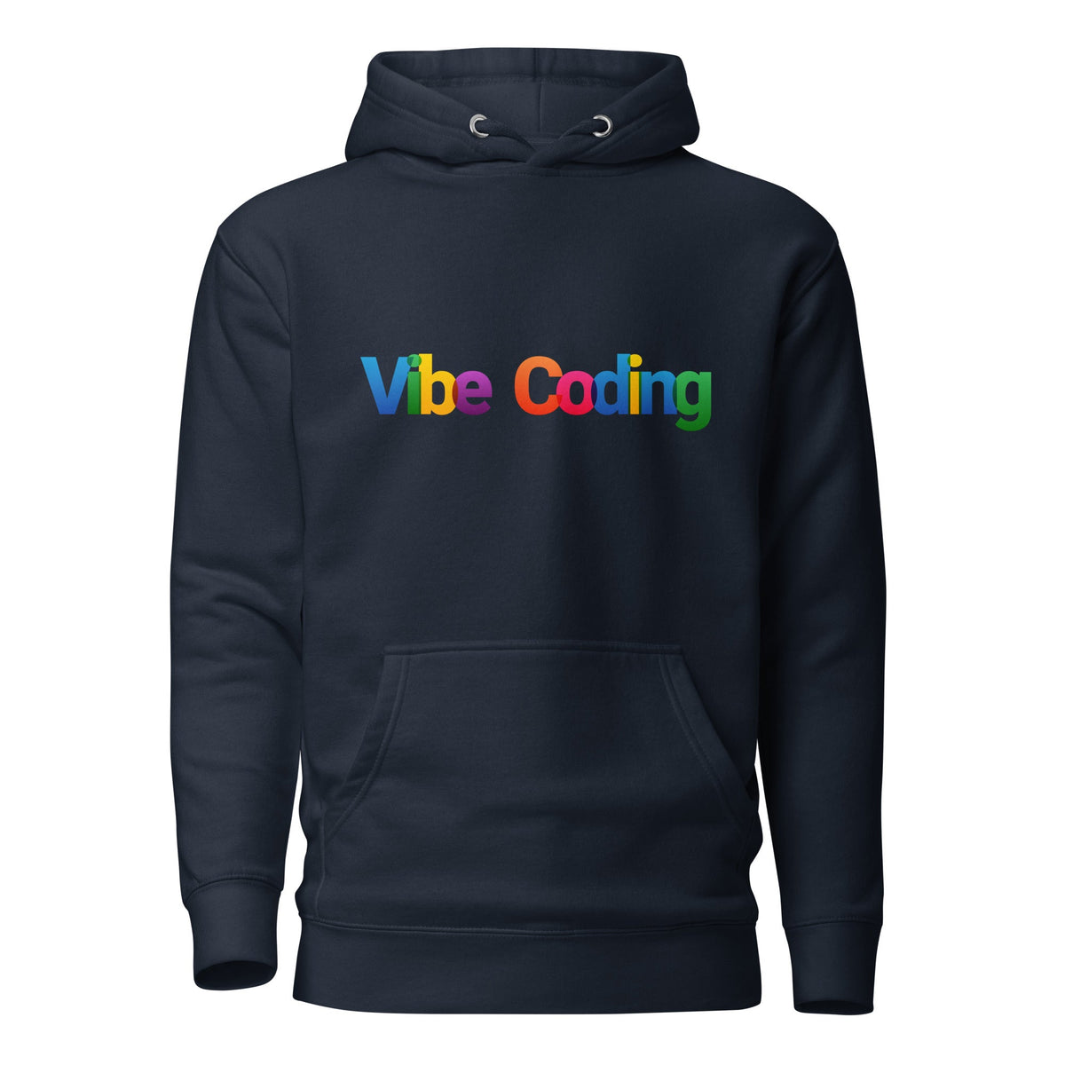 Image of the Premium Colorful Vibe Coding Hoodie (unisex) Navy Blazer / M.