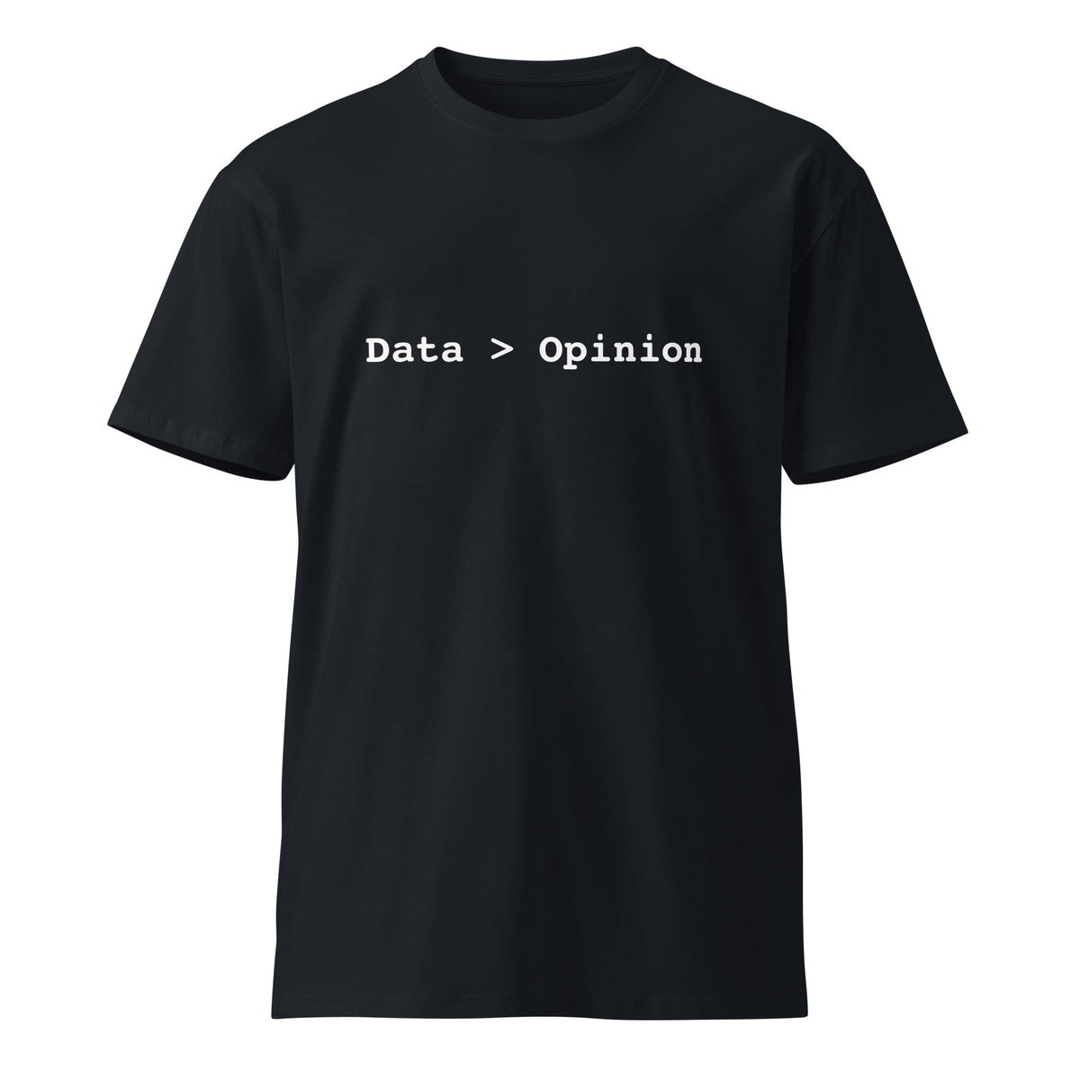 Image of the Premium Data > Opinion T-Shirt (unisex) Navy / M.