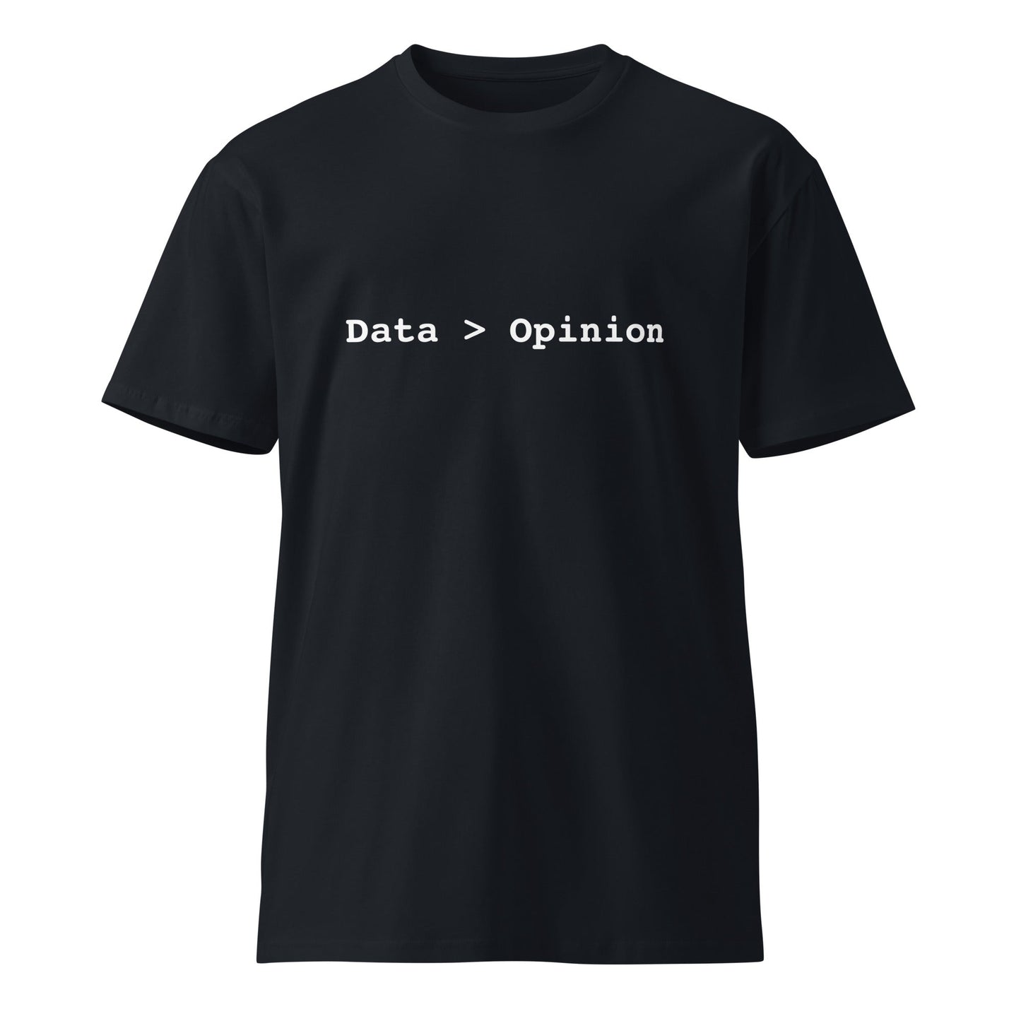 Image of the Premium Data > Opinion T-Shirt (unisex) Navy / M.