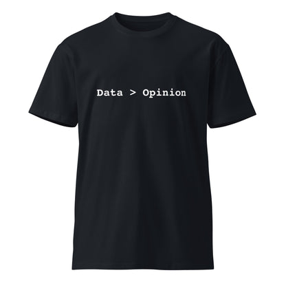 Image of the Premium Data > Opinion T-Shirt (unisex) Navy / M.