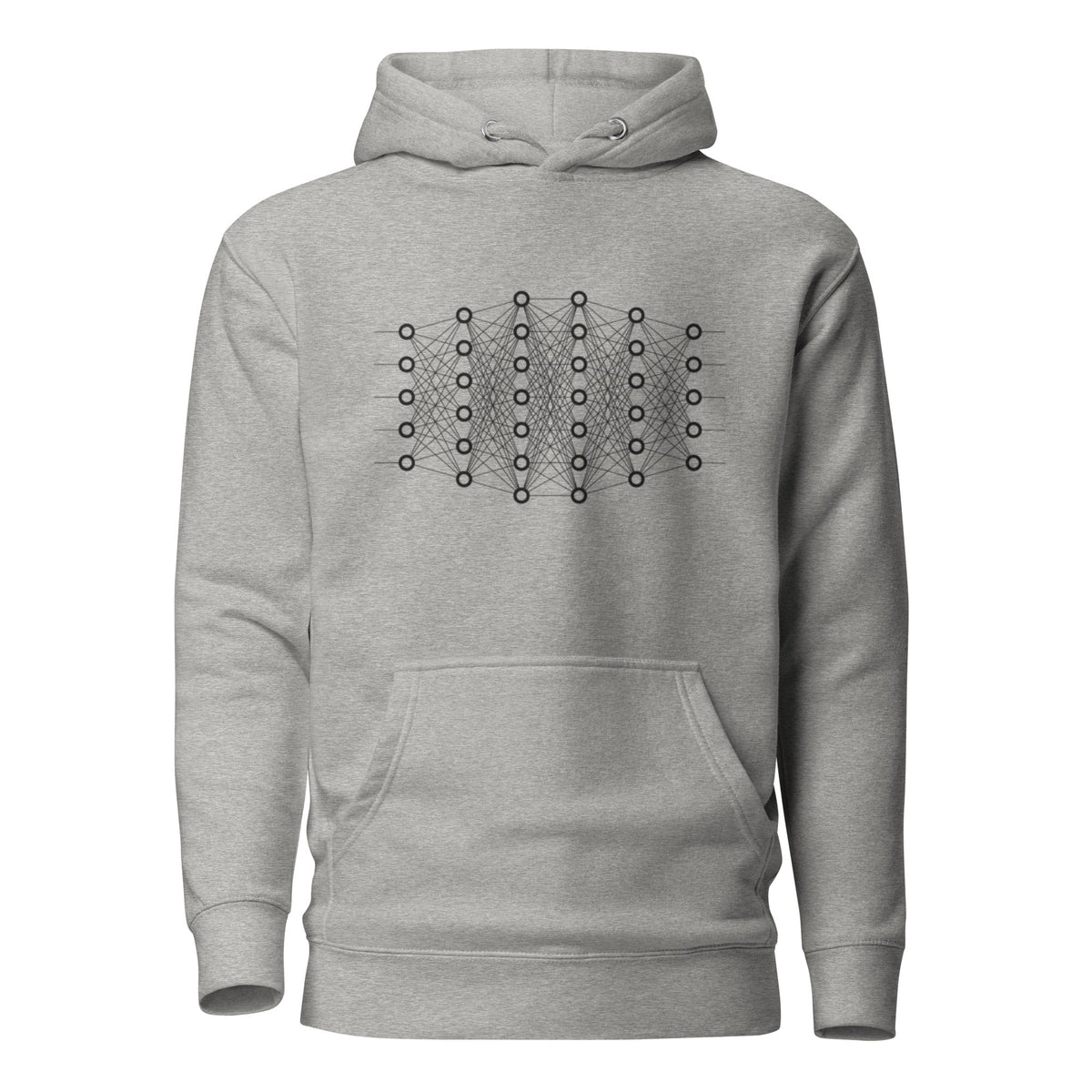 Image of the Premium Deep Learning Hoodie (unisex) Carbon Grey / M.