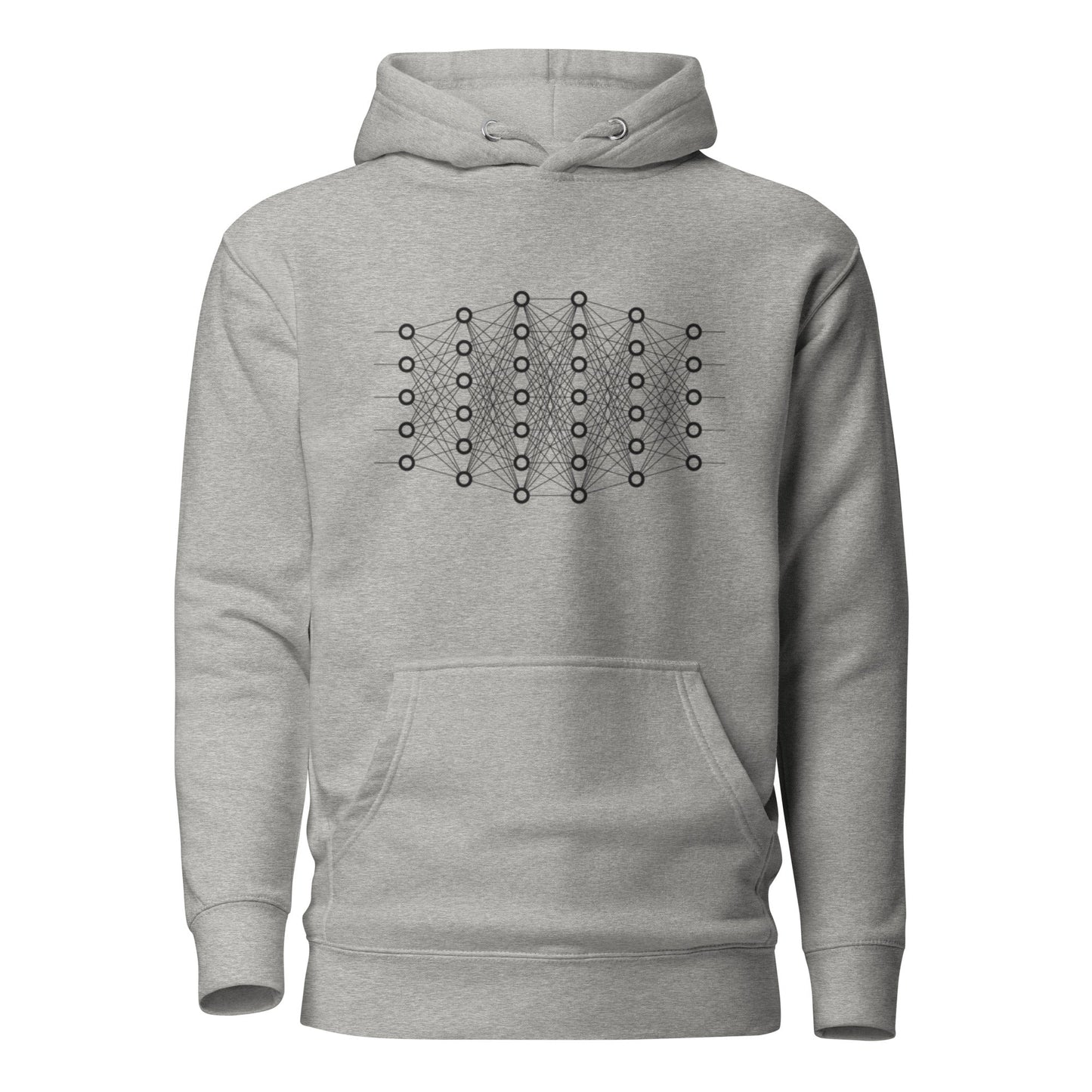Image of the Premium Deep Learning Hoodie (unisex) Carbon Grey / M.