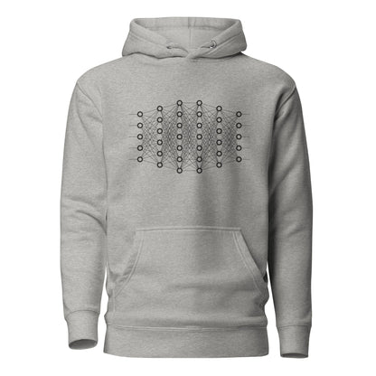 Image of the Premium Deep Learning Hoodie (unisex) Carbon Grey / M.