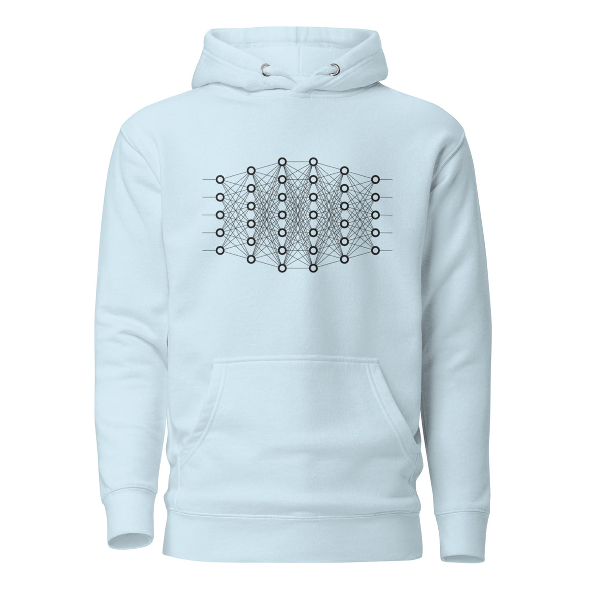 Image of the Premium Deep Learning Hoodie (unisex) Sky Blue / M.
