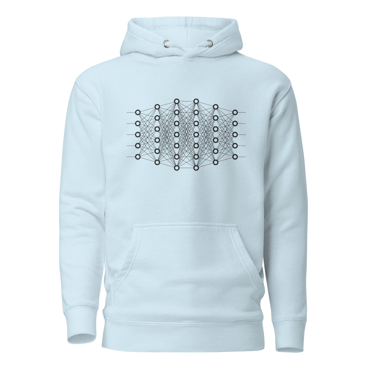 Image of the Premium Deep Learning Hoodie (unisex) Sky Blue / M.