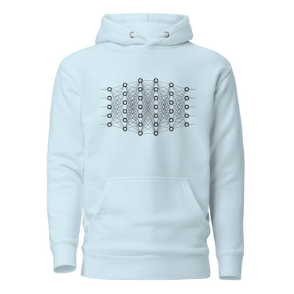 Image of the Premium Deep Learning Hoodie (unisex) Sky Blue / M.