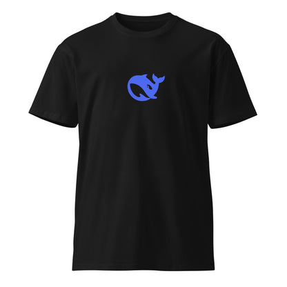 Mockup image of the Premium DeepSeek T-Shirt 2 (unisex) Black / M.