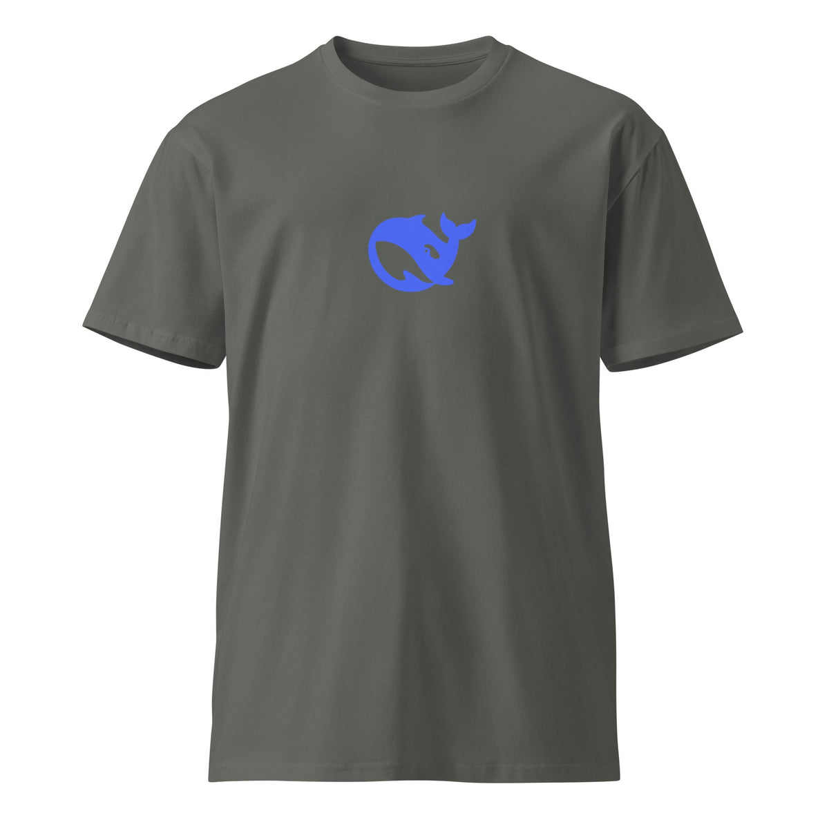 Mockup image of the Premium DeepSeek T-Shirt 2 (unisex) Charcoal / M.