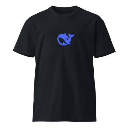 Mockup image of the Premium DeepSeek T-Shirt 2 (unisex) Navy / M.