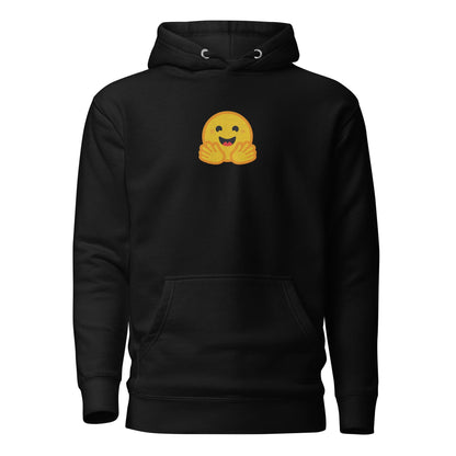 Image of the Premium Hugging Face Embroidered Hoodie (unisex) Black / M.
