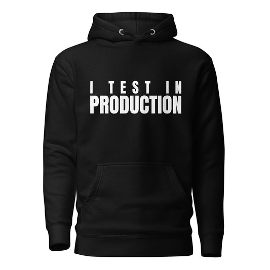 Image of the Premium I Test in Production Hoodie (unisex) Black / M.