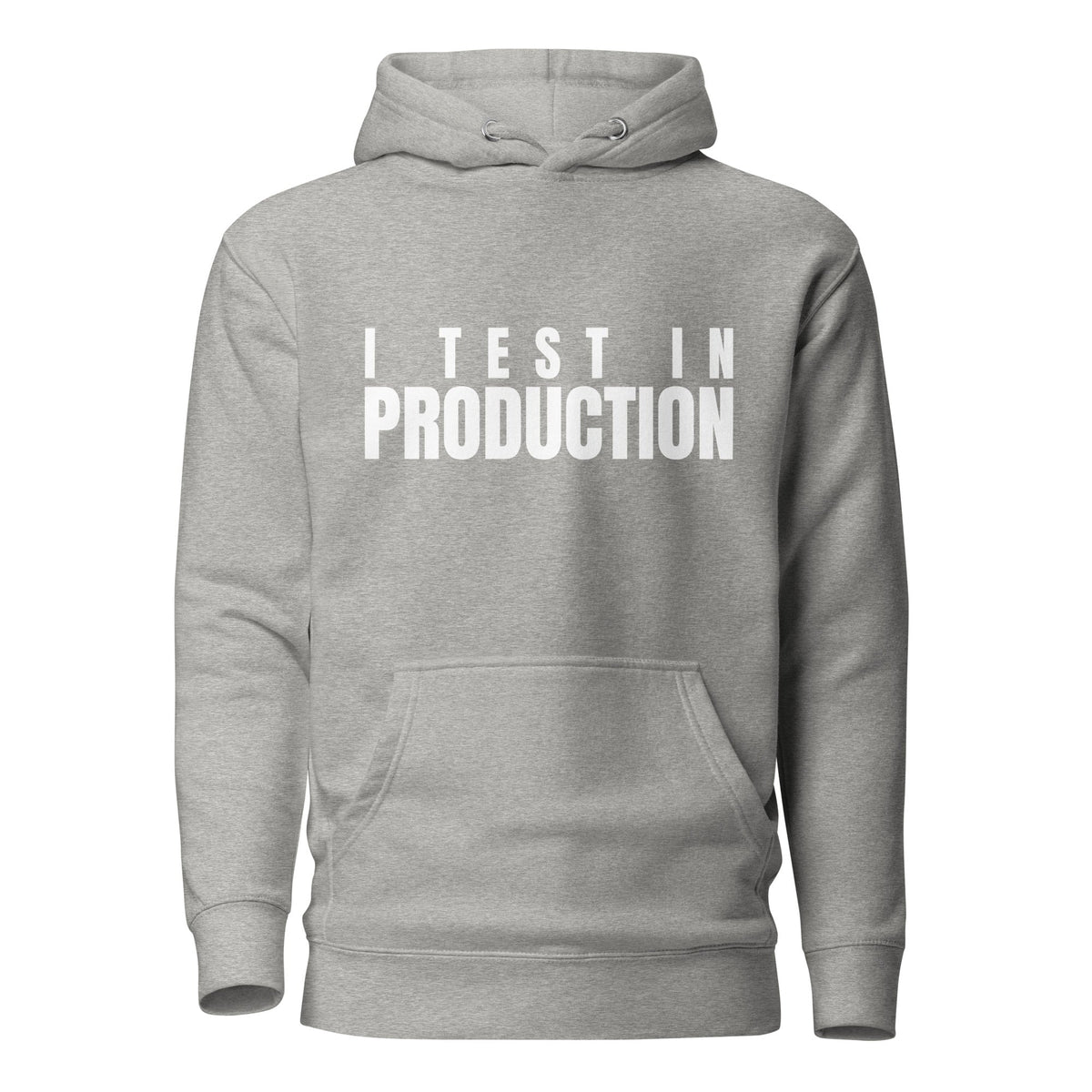 Image of the Premium I Test in Production Hoodie (unisex) Carbon Grey / M.