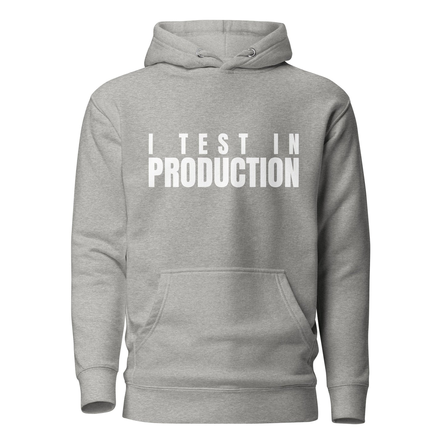 Image of the Premium I Test in Production Hoodie (unisex) Carbon Grey / M.