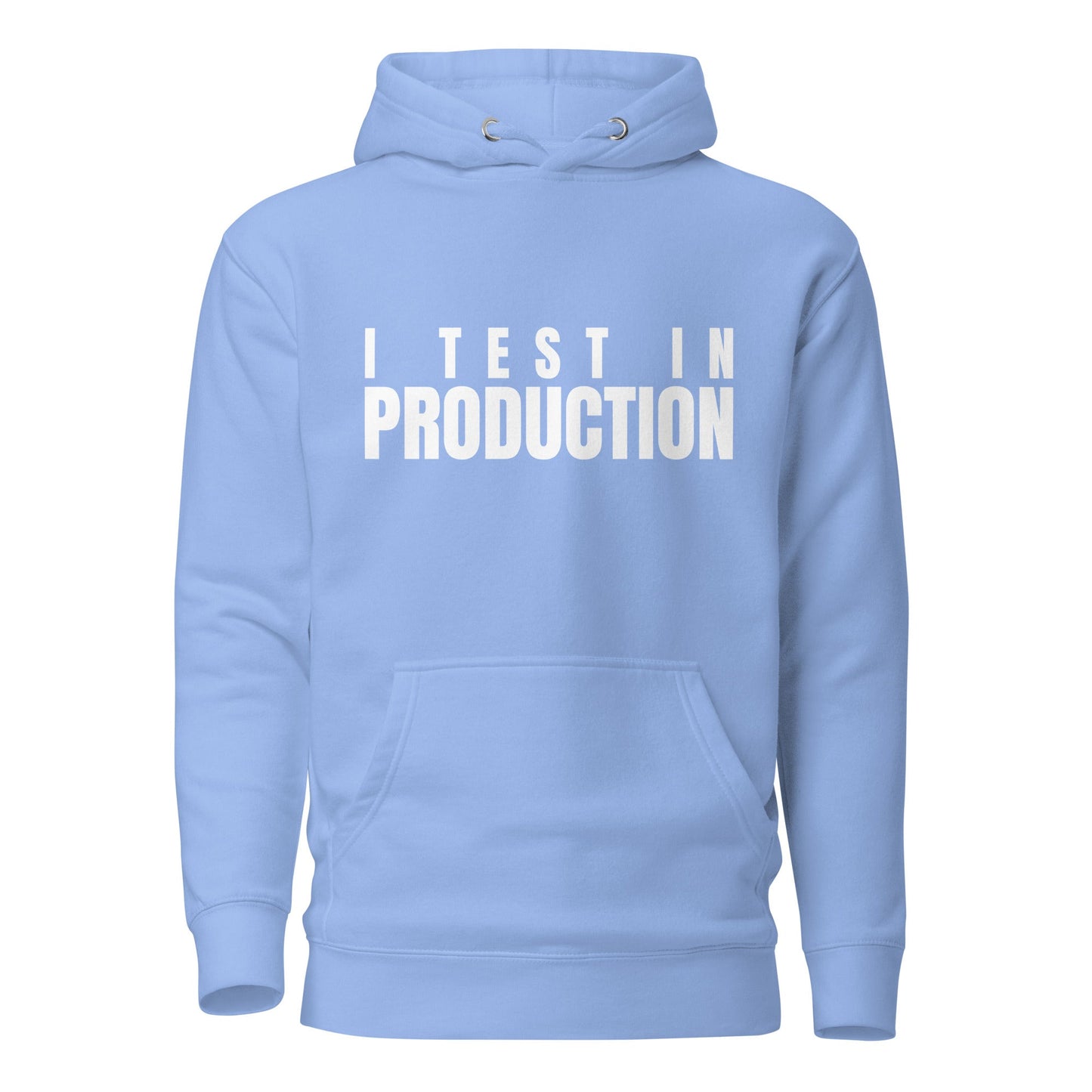 Image of the Premium I Test in Production Hoodie (unisex) Carolina Blue / M.