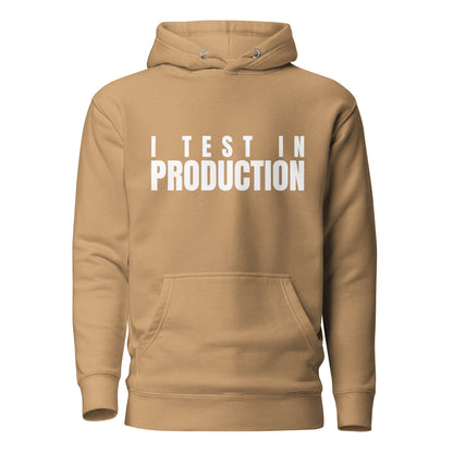 Image of the Premium I Test in Production Hoodie (unisex) Khaki / M.