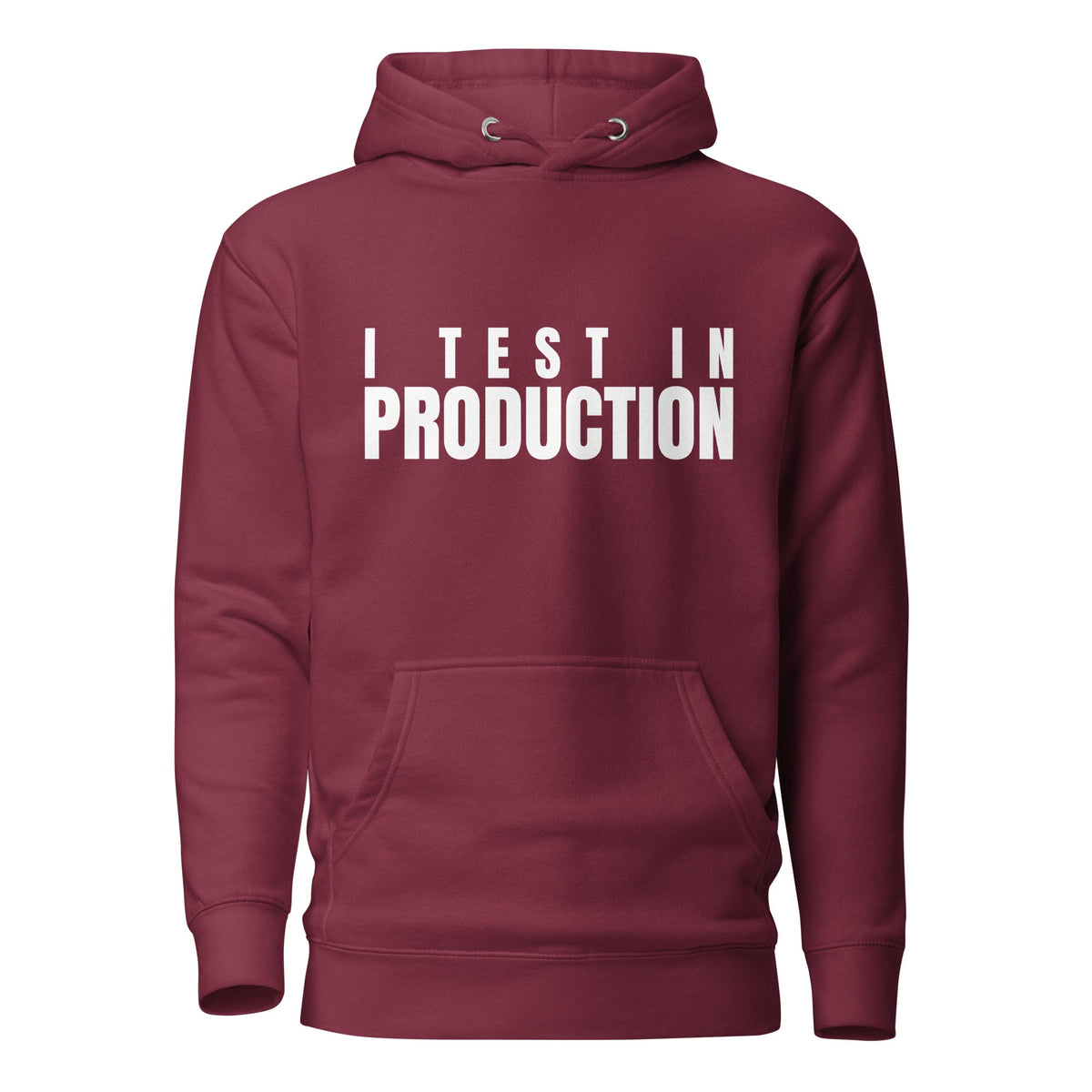 Image of the Premium I Test in Production Hoodie (unisex) Maroon / M.