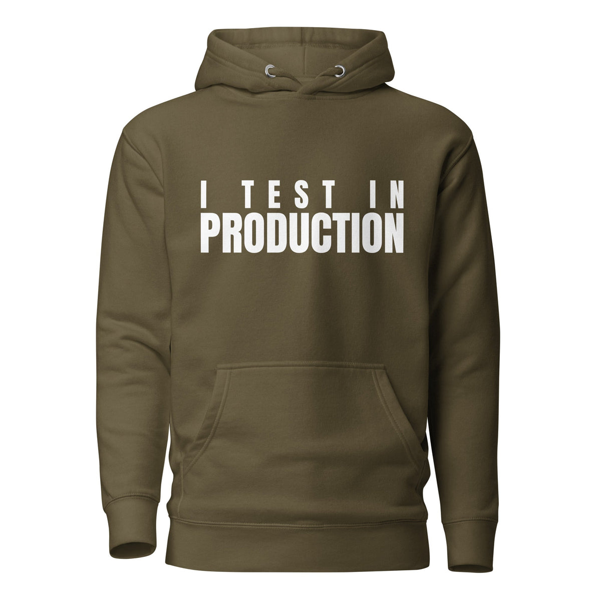 Image of the Premium I Test in Production Hoodie (unisex) Military Green / M.