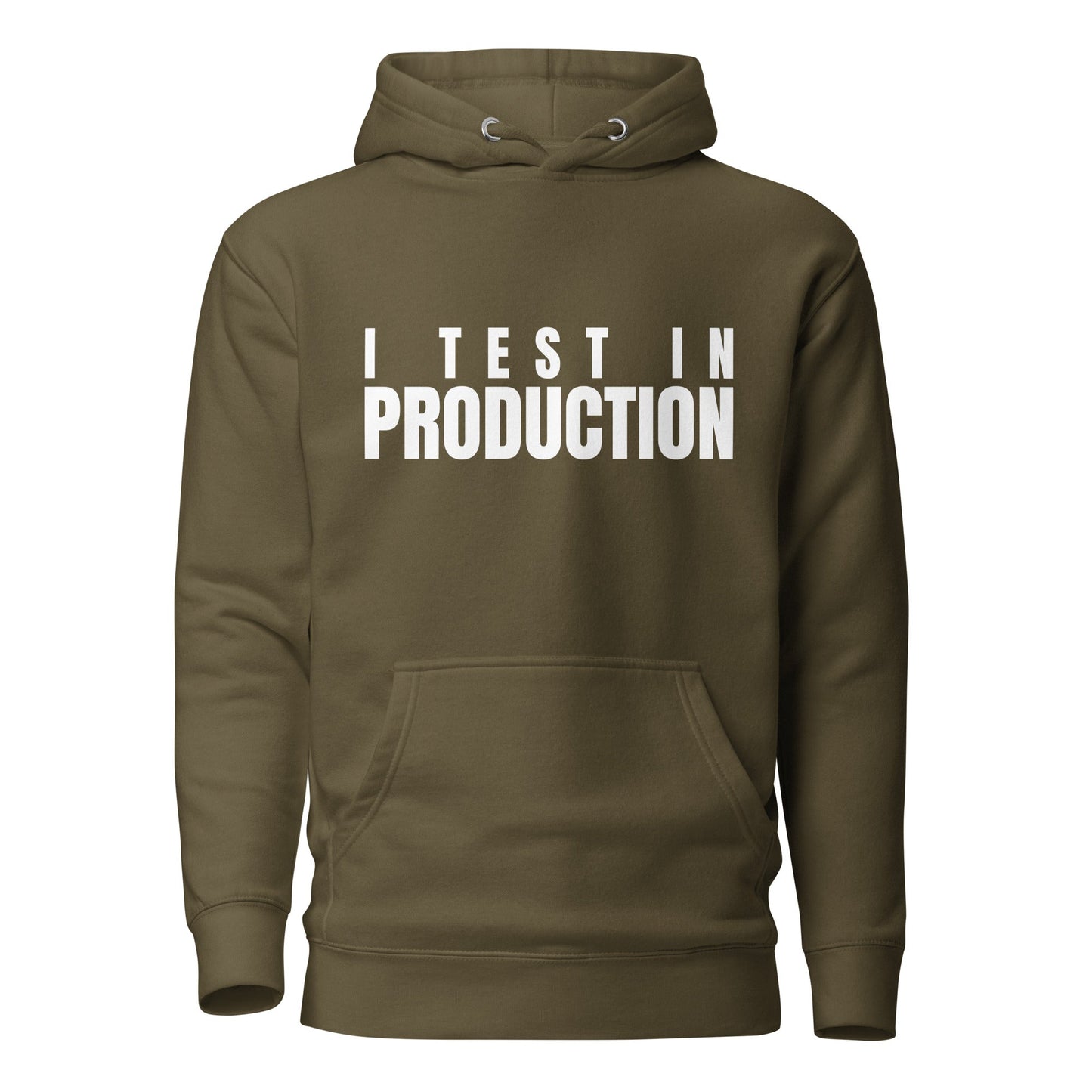 Image of the Premium I Test in Production Hoodie (unisex) Military Green / M.