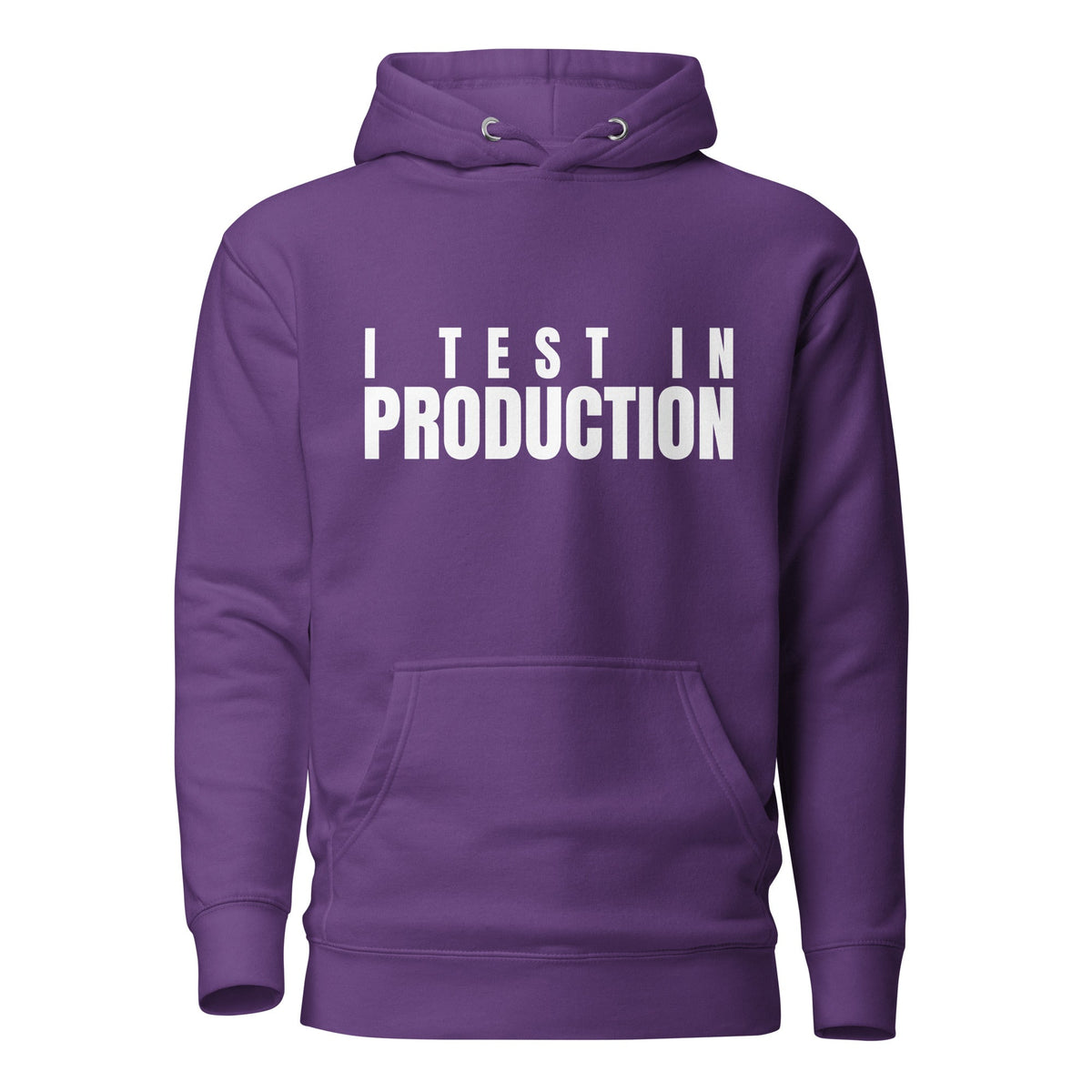 Image of the Premium I Test in Production Hoodie (unisex) Purple / M.