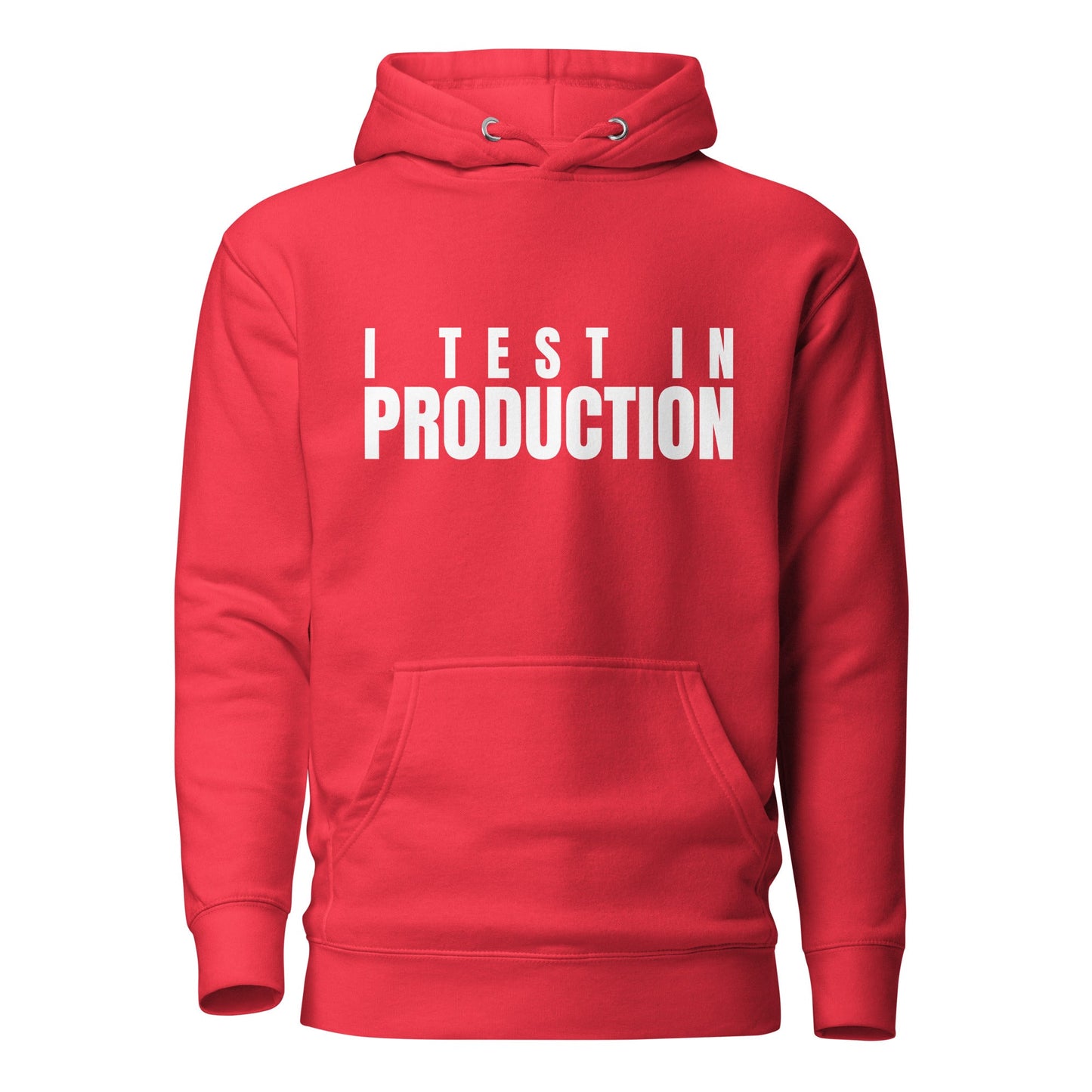 Image of the Premium I Test in Production Hoodie (unisex) Team Red / M.