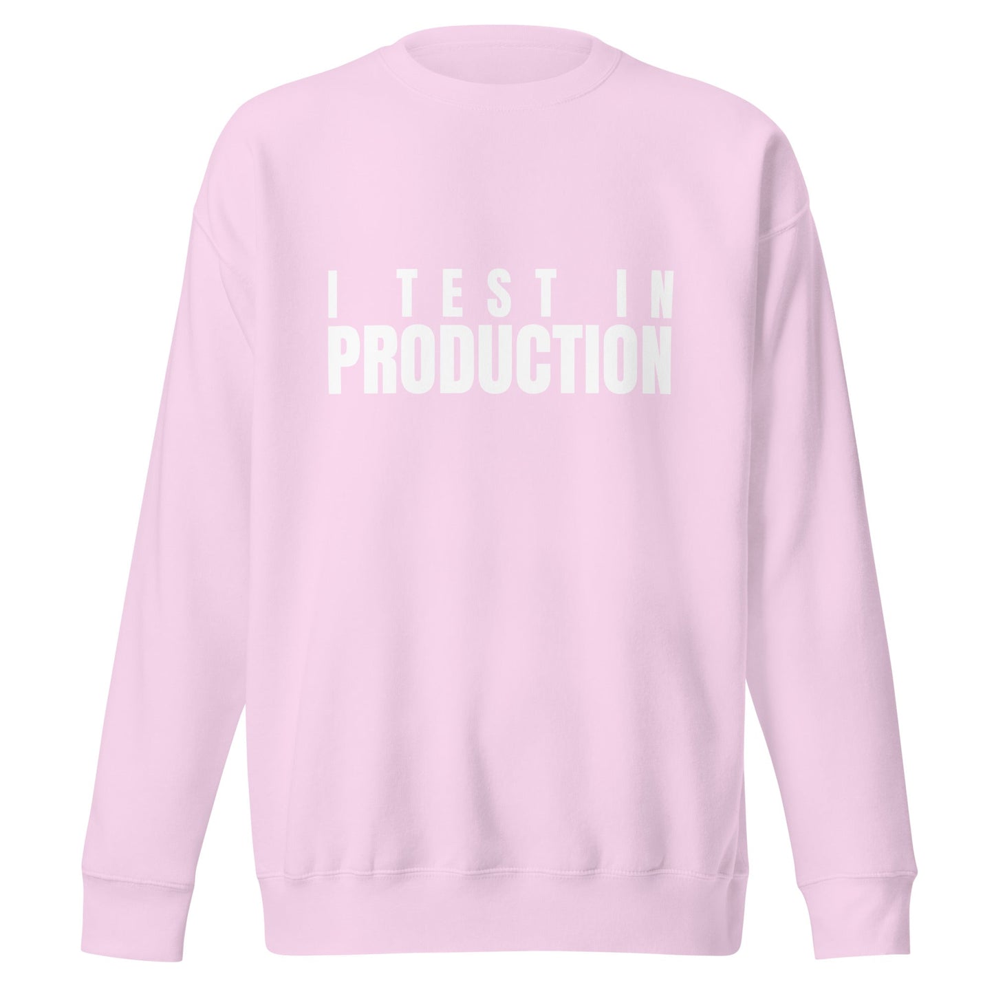 Image of the Premium I Test in Production Sweatshirt (unisex) Lavender / M.