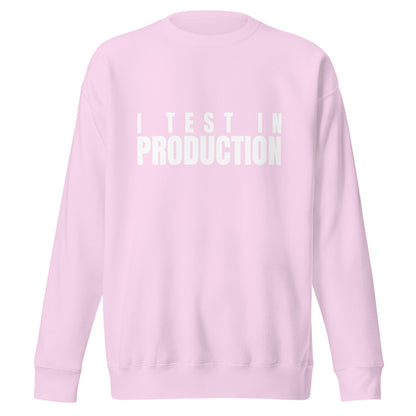 Image of the Premium I Test in Production Sweatshirt (unisex) Lavender / M.