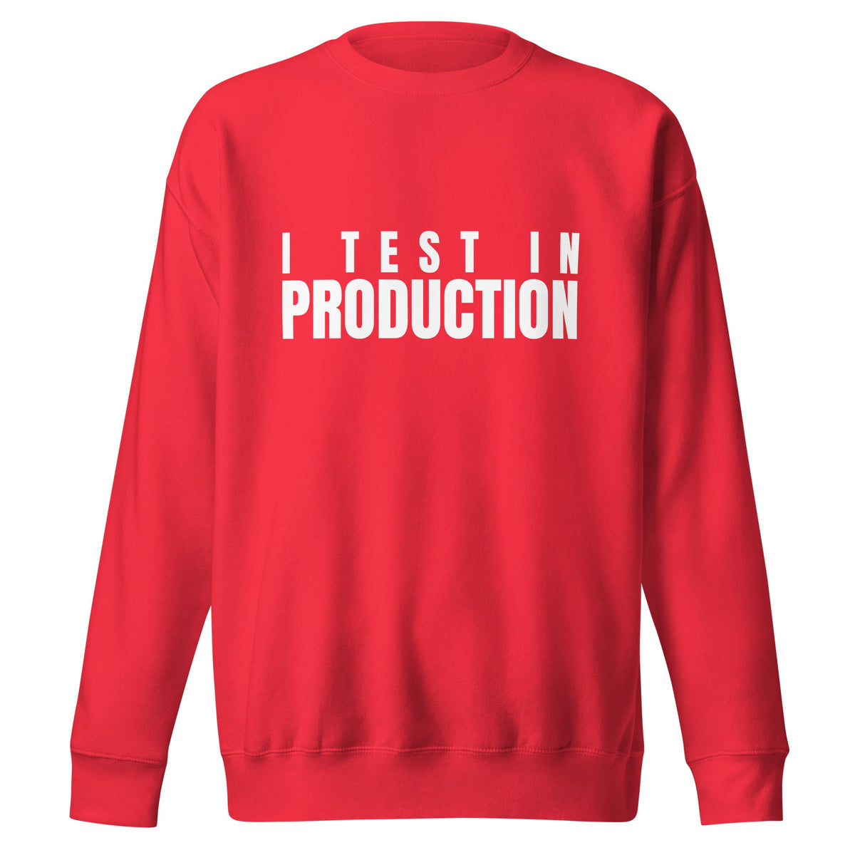 Image of the Premium I Test in Production Sweatshirt (unisex) Team Red / M.