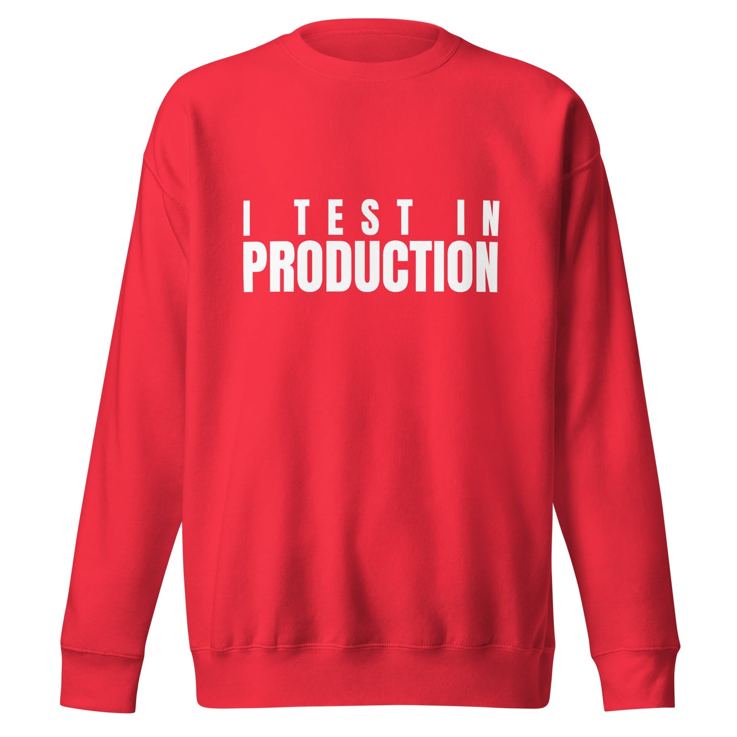 Image of the Premium I Test in Production Sweatshirt (unisex) Team Red / M.
