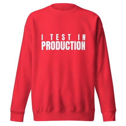 Image of the Premium I Test in Production Sweatshirt (unisex) Team Red / M.