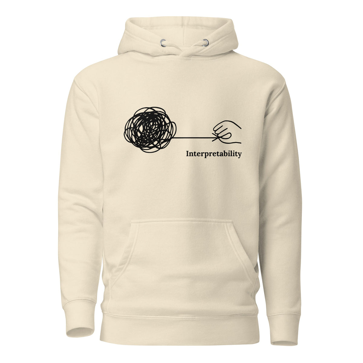 Image of the Premium Interpretability Hoodie (unisex) Bone / M.
