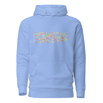 Image of the Premium Tokenized Definition of Interpretability Hoodie (unisex) Carolina Blue / S.