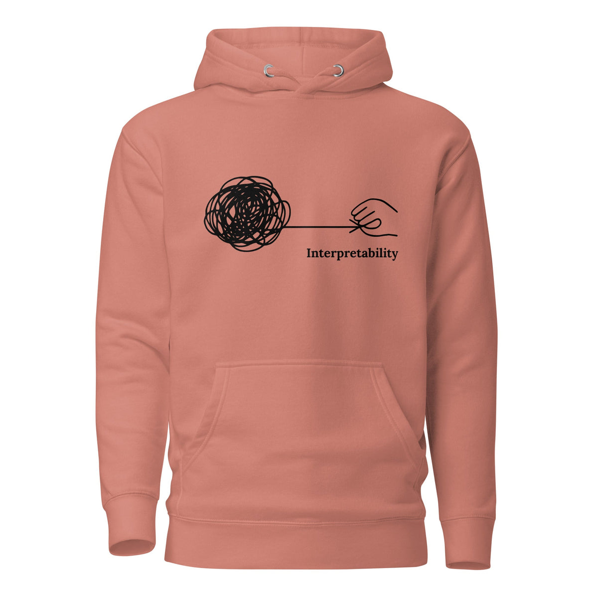 Image of the Premium Interpretability Hoodie (unisex) Dusty Rose / M.
