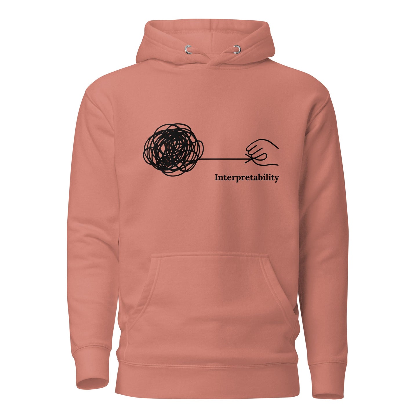 Image of the Premium Interpretability Hoodie (unisex) Dusty Rose / M.