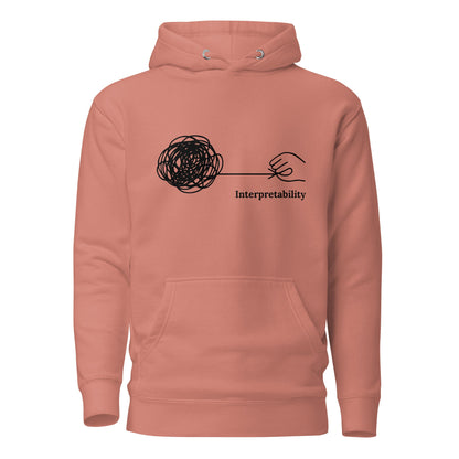 Image of the Premium Interpretability Hoodie (unisex) Dusty Rose / M.