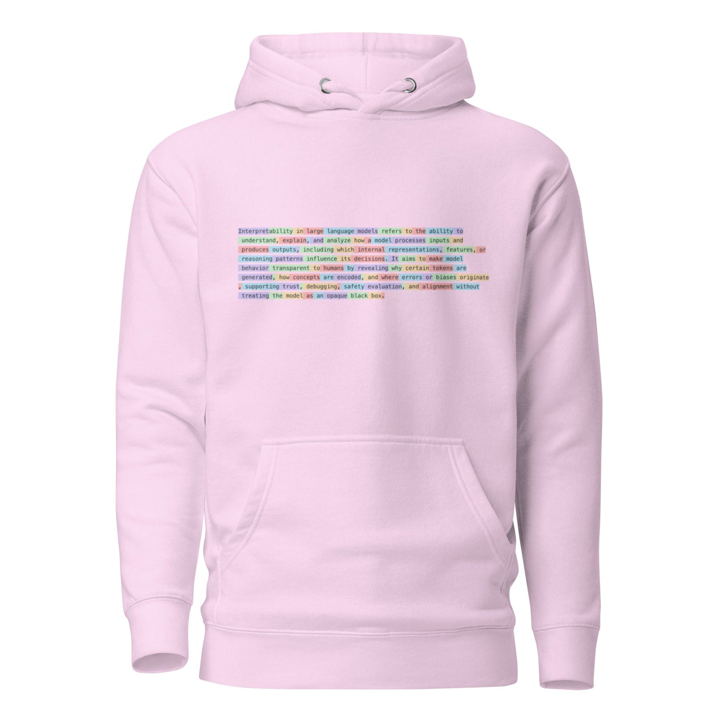 Image of the Premium Tokenized Definition of Interpretability Hoodie (unisex) Lavender / S.