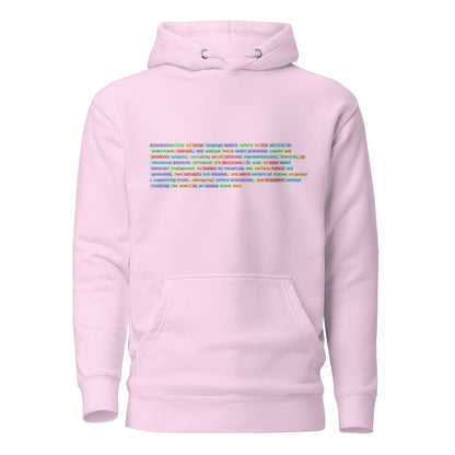 Image of the Premium Tokenized Definition of Interpretability Hoodie (unisex) Lavender / S.