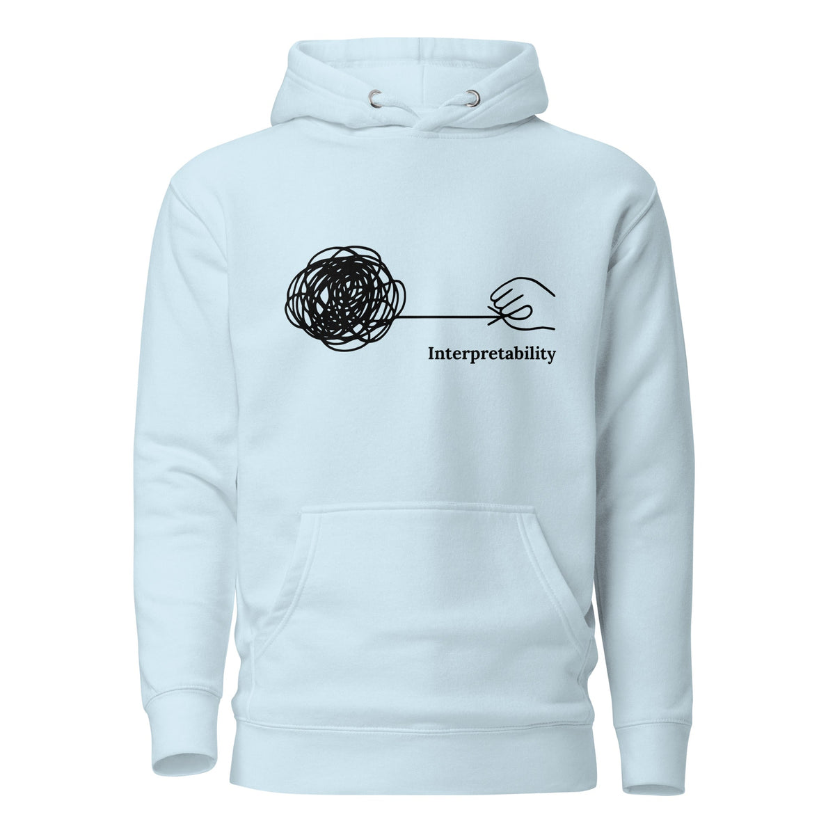 Image of the Premium Interpretability Hoodie (unisex) Sky Blue / M.