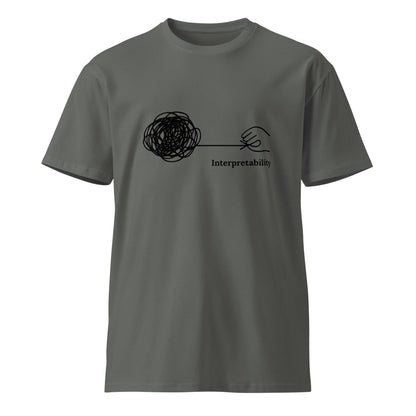 Image of the Premium Interpretability T-Shirt (unisex) Charcoal / M.
