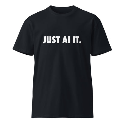 Image of the Premium JUST AI IT. T-Shirt (unisex) Navy / M.