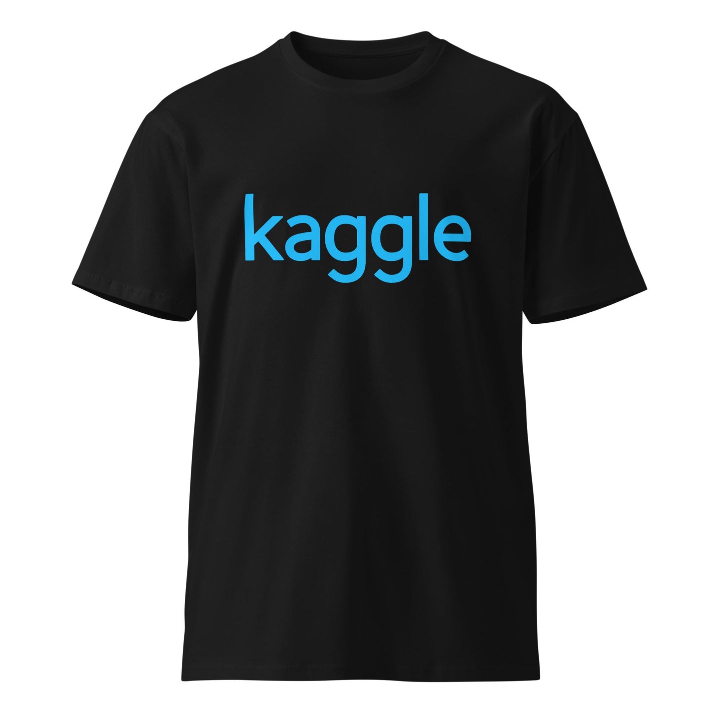 Product mockup photo of the Premium Kaggle Logo T Shirt (unisex) Black / M.